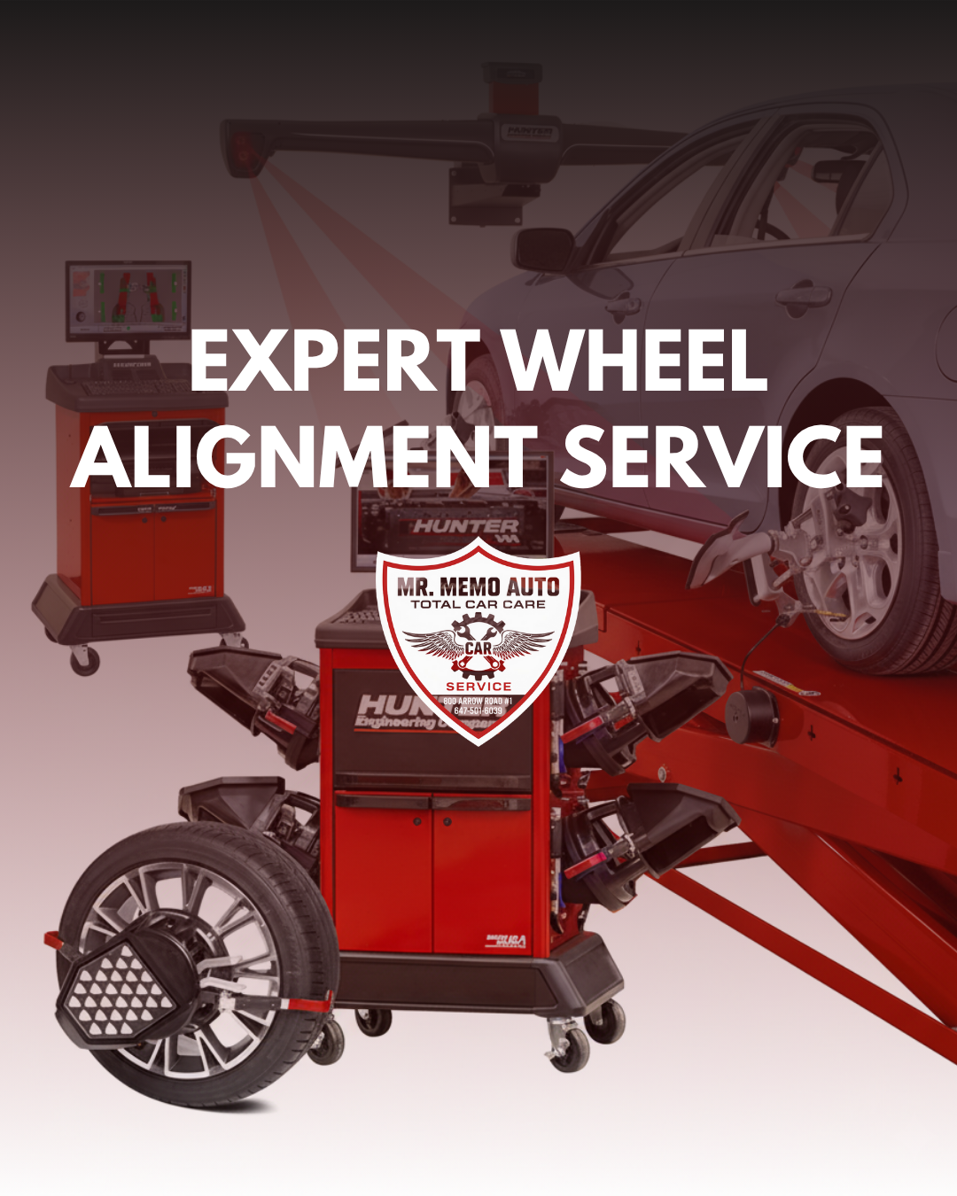 Professional wheel alignment service