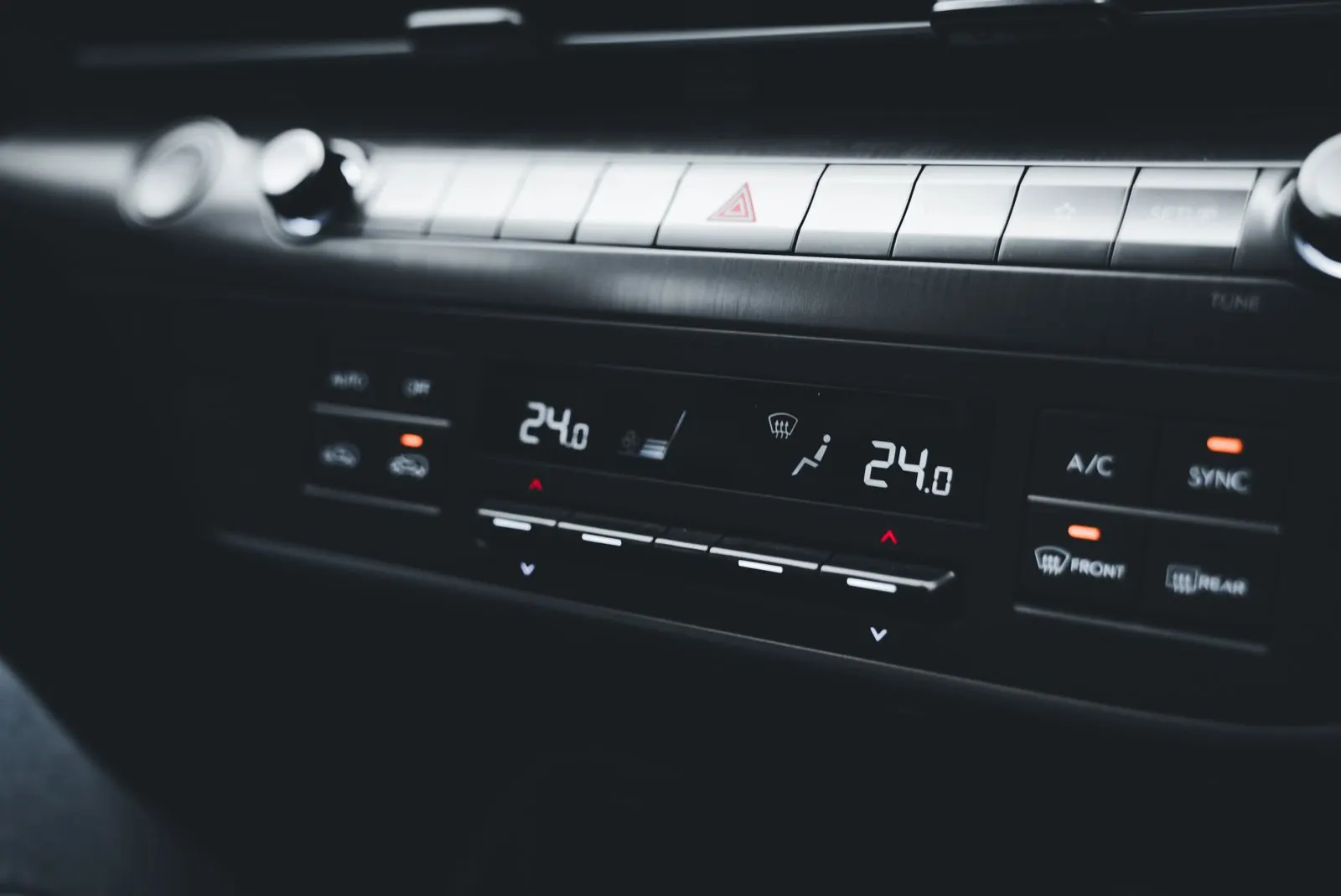 Car climate control panel